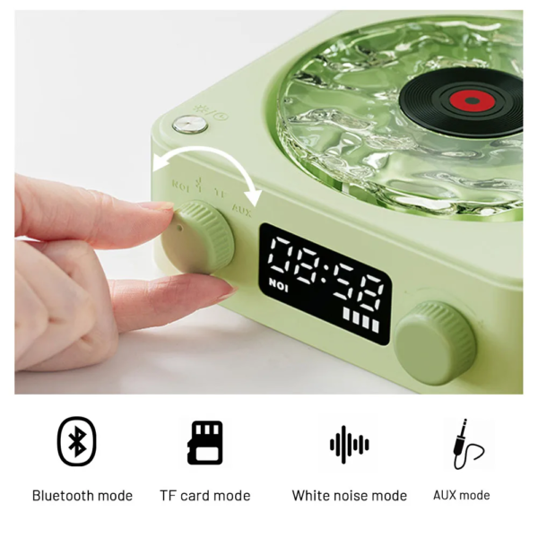 Mini Retro White Noise Bluetooth Speaker Portable Vintage Sleep Aid Bluetooth Speaker Subwoofer with RGB Light Support TF Card - Image 5